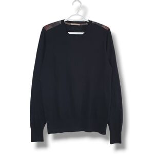 Burberry Cashmere Nova Check Knit Sweater Black Size M
